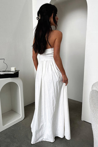 Fold Over Strapless Maxi dress with Hidden Pocket
